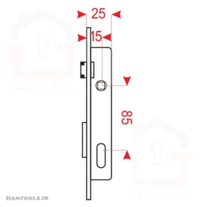 قفل سوییچی دلتا 2/5 سانتی ( فاصله بلند ) - تصویر 3