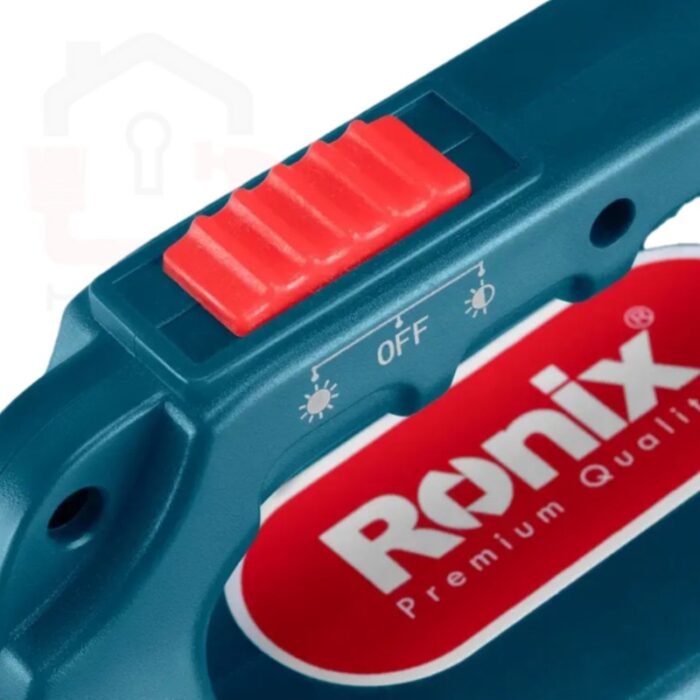 دکمه های چراغ قوه شارژی رونیکس RH-4230 با برد 500 متر و قابلیت پاوربانک