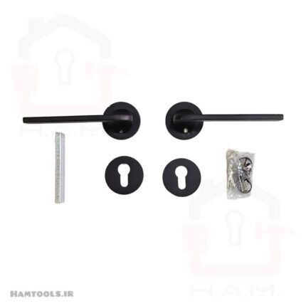 دستگیره دو تیکه گرد مشکی مات R35